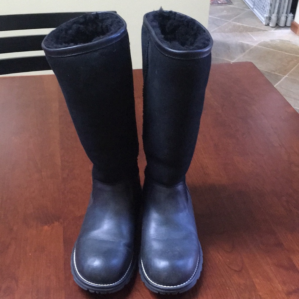 Leather boots